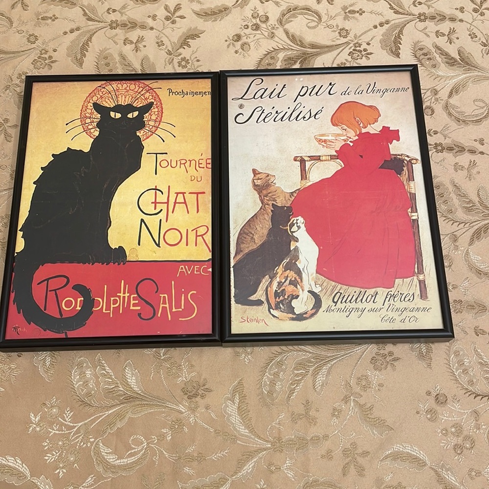 Tournee du Chat Noir,Le Pour Sterilise,Professionally Framed . . 9 1/2 “ X 13” - Picture 10 of 11